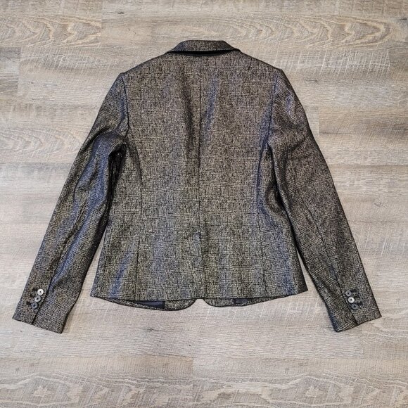 BANANA REPUBLIC | Classic-Fit Metallic Plaid Blazer | Sz. 2 - Picture 5 of 7